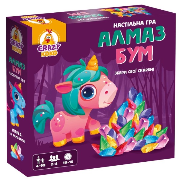 Фото - Настільна гра (3-4 роки) Vladi Toys маршрутна. Алмаз бум єдиноріжки (VT8055-31)
