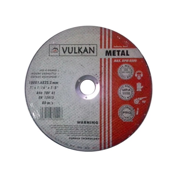 Фото - Круг отрезной по металлу Vulkan 125х22 мм UA (Vulkan1250122)