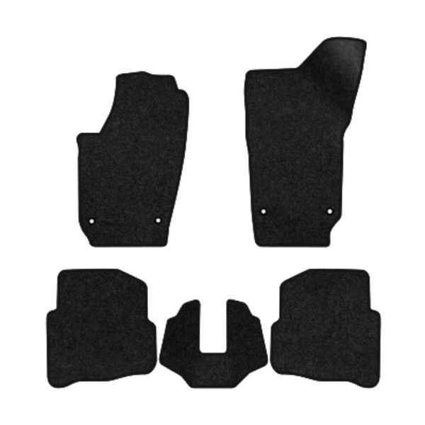 Фото - Килимки ворсові в салон авто EVAtech Premium для Volkswagen Polo (IV) 3-doors 2001-2009 4 покоління Htb EU чорний кант (VW12025CBB5TL4VPB)