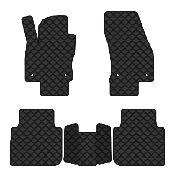 Фото - Килимки з екошкіри в салон авто EVAtech ECO для Tiguan Allspace 5 seats Volkswagen 2016-2020 1 покоління SUV USA (VW13965CL5AV4BBB)