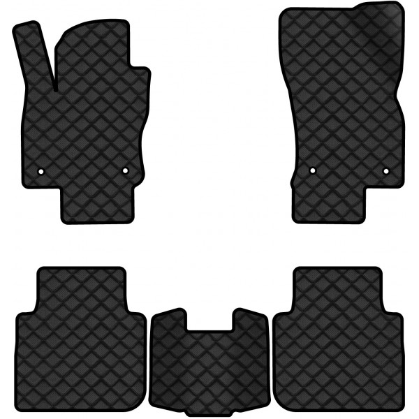Фото - Килимки з екошкіри в салон авто EVAtech ECO для Tiguan Allspace 7 seats Volkswagen 2016-2020 1 покоління SUV USA (VW1727CH5AV4BBLB)