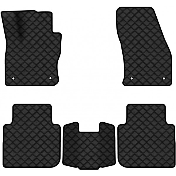 Фото - Килимки з екошкіри в салон авто EVAtech ECO для Tiguan Allspace 7 seats Volkswagen 2016-2020 1 покоління SUV USA (VW1727CQ5AV4BBLB)