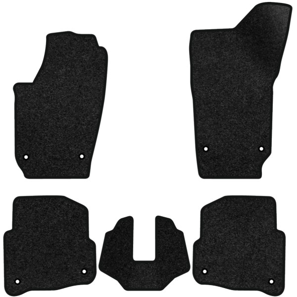 Фото - Килимки ворсові в салон авто EVAtech Premium для Volkswagen Polo (IV) 3-doors 2001-2009 4 покоління Htb EU чорний кант (VW1897CBK5AV8VPB)