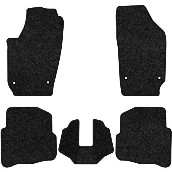 Фото - Килимки ворсові в салон авто EVAtech Premium для Volkswagen Polo (IV) 3-doors 2001-2009 4 покоління Htb EU чорний кант (VW1897CGB5AV4VPB)