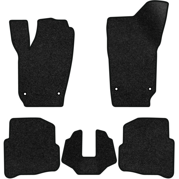 Фото - Килимки ворсові в салон авто EVAtech Premium для Volkswagen Polo (IV) 3-doors 2001-2009 4 покоління Htb EU чорний кант (VW1897CLB5AV4VPB)