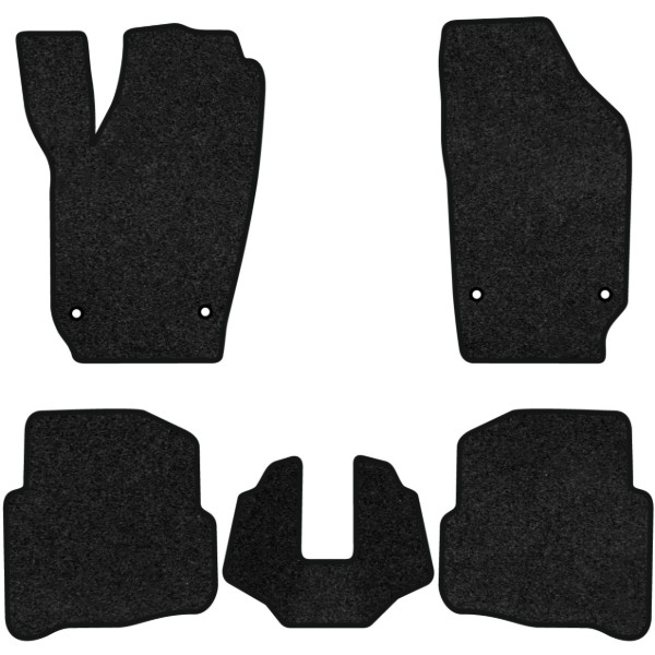 Фото - Килимки ворсові в салон авто EVAtech Premium для Volkswagen Polo (IV) 3-doors 2001-2009 4 покоління Htb EU чорний кант (VW1897CVB5AV4VPB)