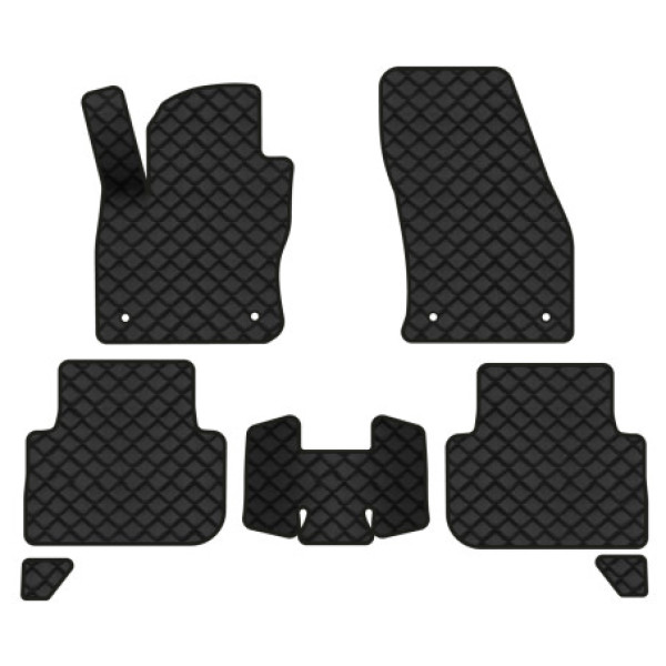 Фото - Коврики из экокожи в салон авто EVAtech ECO для Tiguan (Mk 2) Volkswagen 2016-2020 2 поколение SUV EU VW31492CR7AV4BBB