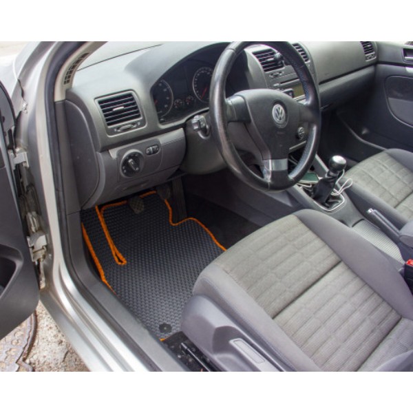 Фото - Коврики из экокожи в салон авто передние EVAtech для Golf (V) MT 3-doors Volkswagen 2003-2009 5 поколение Htb EU (VW33072A2TL4BBB)