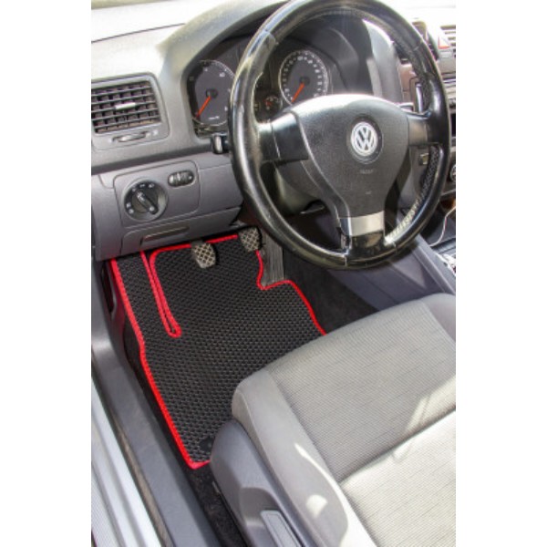 Фото - Коврики из экокожи в салон авто передние EVAtech для Golf (V) MT 3-doors Volkswagen 2003-2009 5 поколение Htb EU (VW33072A2TL4BBB)