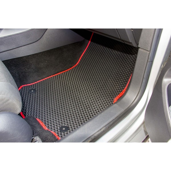 Фото - Коврики из экокожи в салон авто передние EVAtech для Golf (V) MT 3-doors Volkswagen 2003-2009 5 поколение Htb EU (VW33072A2TL4BBB)