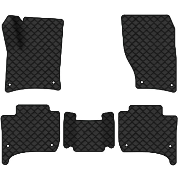 Фото - Коврики из экокожи в салон авто EVAtech ECO для Touareg (7P) Restyling (2-zone climate control) Volkswagen 2014-2018 2 поколение SUV EU VW3590CD5AV8BBLB