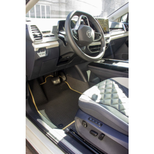 Фото - Килимки з екошкіри в салон авто передні EVAtech для ID.6 Crozz PRO 6 seats Volkswagen 2021 1 покоління SUV China (VW43842AD2AV4BBLB)