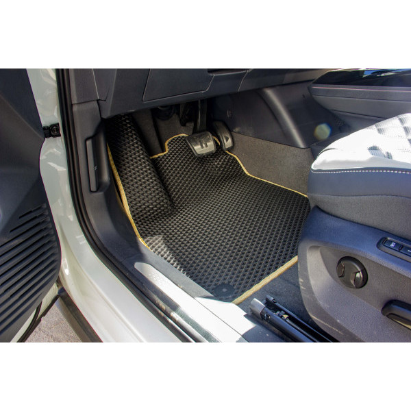 Фото - Килимки з екошкіри в салон авто передні EVAtech для ID.6 Crozz PRO 6 seats Volkswagen 2021 1 покоління SUV China (VW43842AD2AV4BBLB)