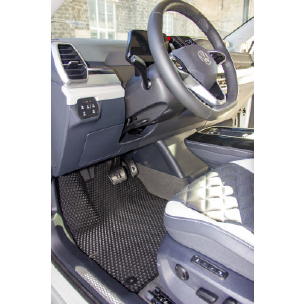 Фото - Килимки з екошкіри в салон авто передні EVAtech для ID.6 Crozz PRO 6 seats Volkswagen 2021 1 покоління SUV China (VW43842AD2AV4BBLB)