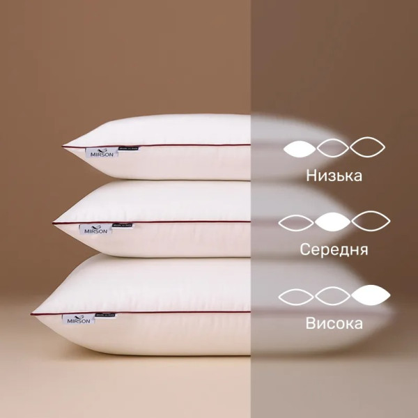 Фото - Подушка стандартна MirSon шовкова Hand Made DeLuxe Natural 945 низька 60x60 (2200000557735)