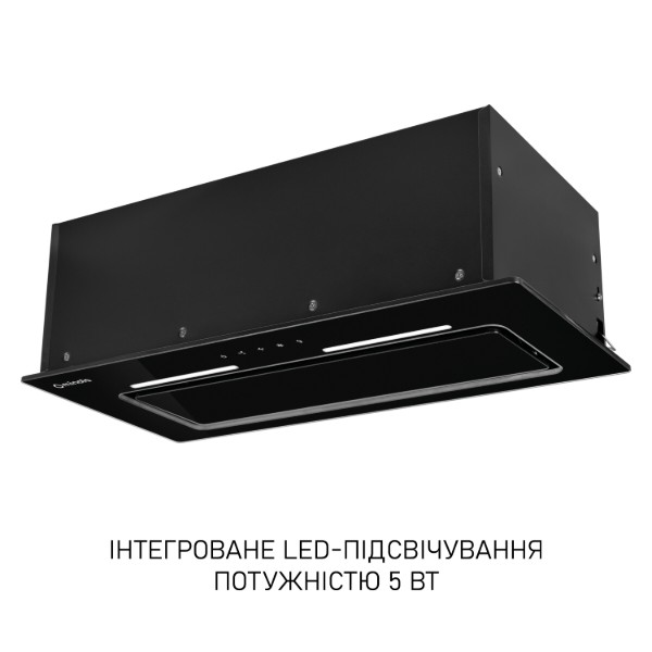 Фото - Витяжка вбудована Minola HBI 6473 BL GLASS 800 LED Line