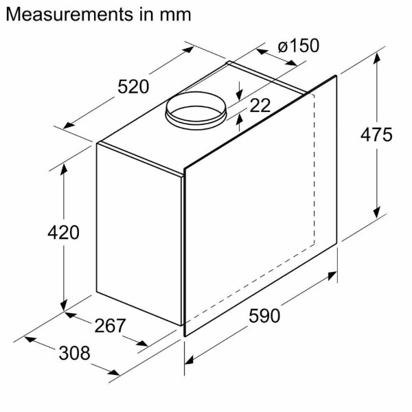 Фото - Витяжка декоративна Bosch DWF65AJ20T