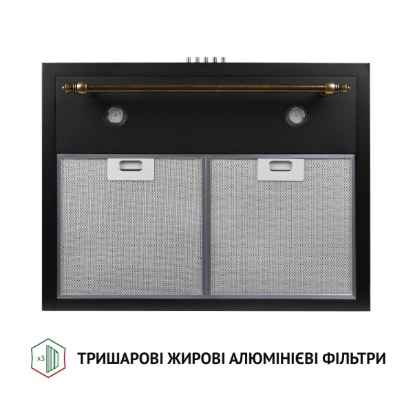 Фото - Витяжка декоративна Perfelli K 62320 BL 700 LED RETRO