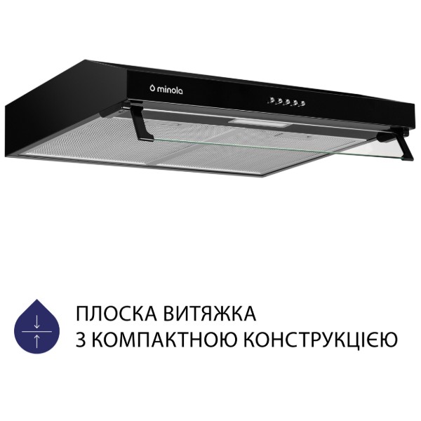 Фото - Витяжка традиційна Minola HPL 617 BL