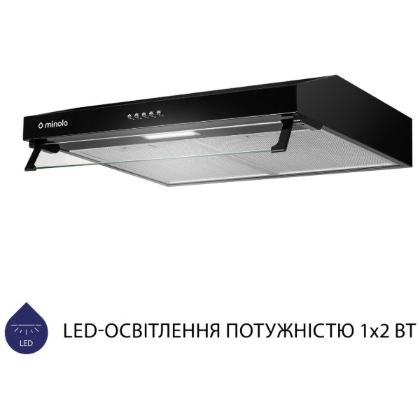 Фото - Витяжка традиційна Minola HPL 617 BL