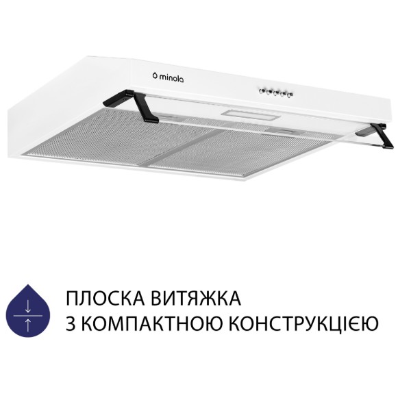 Фото - Витяжка традиційна Minola HPL 617 WH