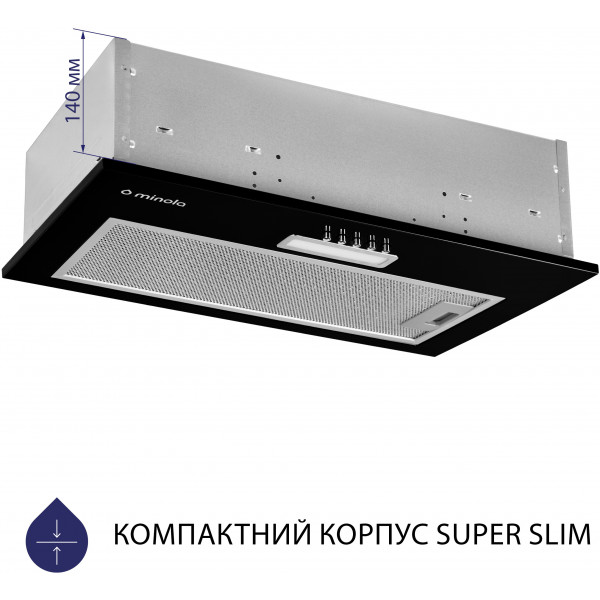Фото - Витяжка вбудована Minola HBI 5025 BL LED