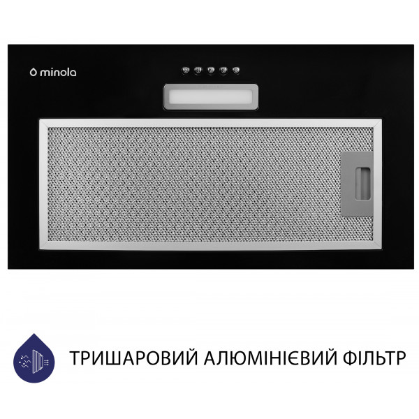 Фото - Витяжка вбудована Minola HBI 5025 BL LED