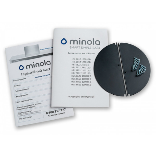 Фото - Вытяжка встраиваемая Minola HBI 7612 BL 1000 LED