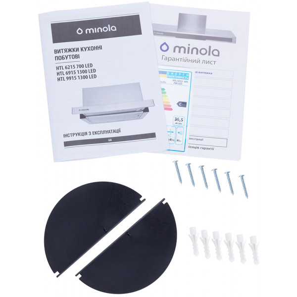 Фото - Витяжка вбудована Minola HTL 6215 WH 700 LED