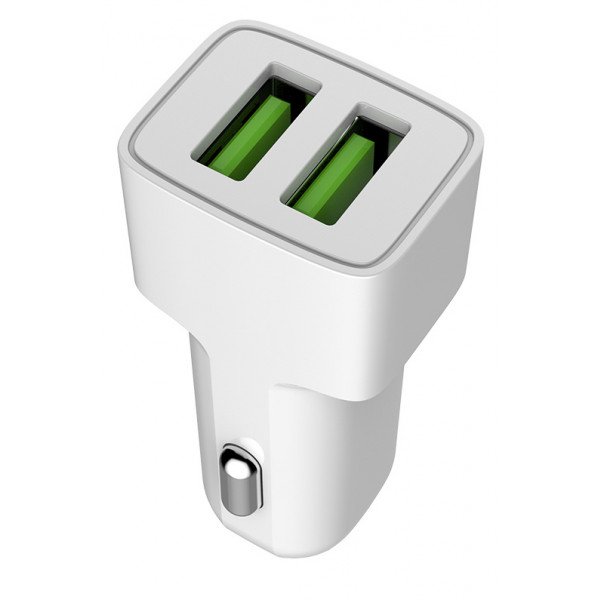 Фото - Автомобільний зарядний пристрій Colorway AutoID (2USB 2.4A) White (CW-CHA009-WT)
