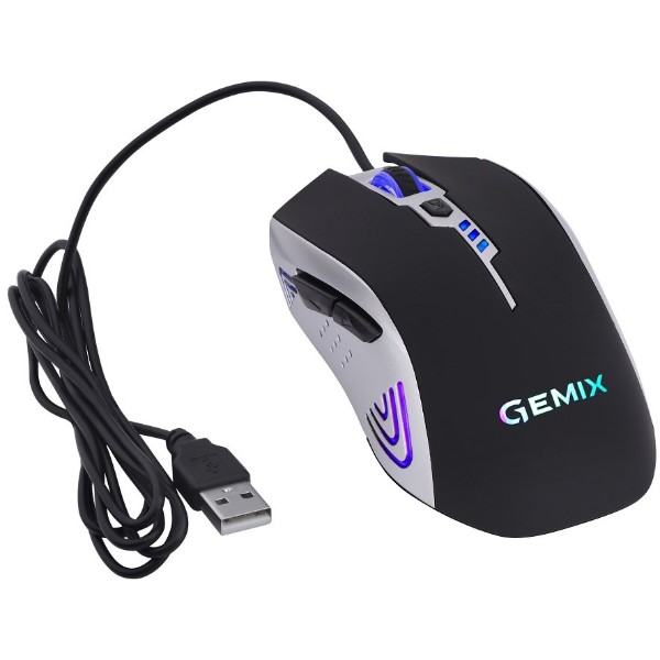 Фото - Миша дротова ігрова Gemix W100+килим