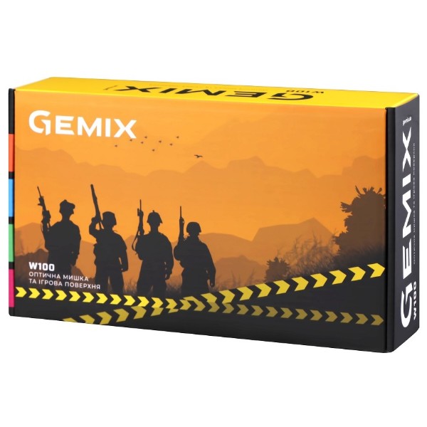 Фото - Миша дротова ігрова Gemix W100+килим