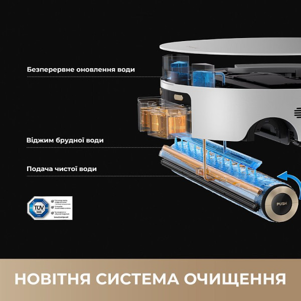 Фото - Робот-пилосос миючий Dreame Aqua 10 Roller Black (RLH31CE-BL)
