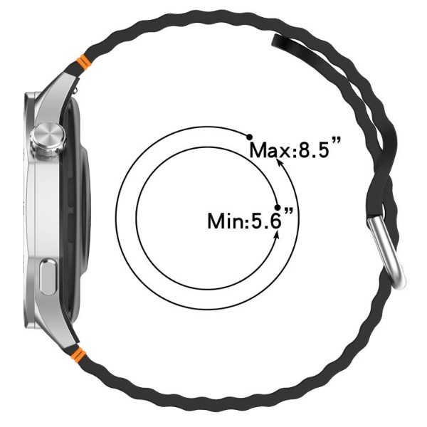 Фото - Ремешок для смарт-часов BeCover Ribbed Tape (22mm) for Xiaomi Watch 2 Pro / S4 / S3 / S1 Pro / S1 / S1 Active Black (714293)