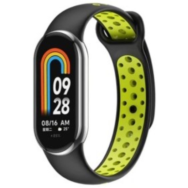 Фото - Ремінець для фітнес-браслета BeCover Vents Style for Xiaomi Mi Smart Band 9 Black-Green (711984) Фото - Ремінець для фітнес-браслета BeCover Vents Style for Xiaomi Mi Smart Band 9 Black-Green (711984)