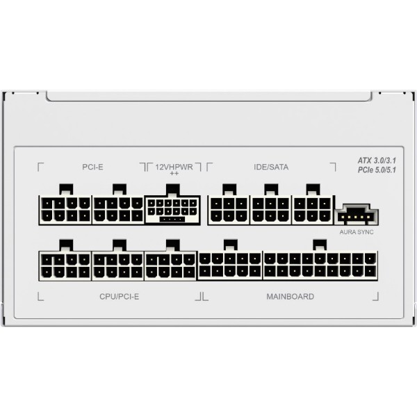 Фото - Блок питания для ПК Gamemax RGB-1300 WH (ATX3.1 PCIe5.1)