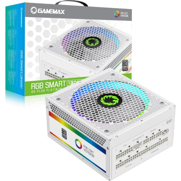 Фото - Блок питания для ПК Gamemax RGB-1300 WH (ATX3.1 PCIe5.1)