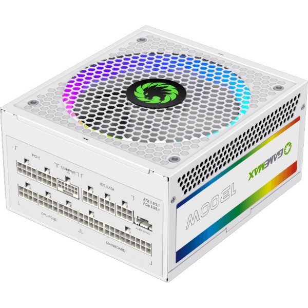 Фото - Блок питания для ПК Gamemax RGB-1300 WH (ATX3.1 PCIe5.1)