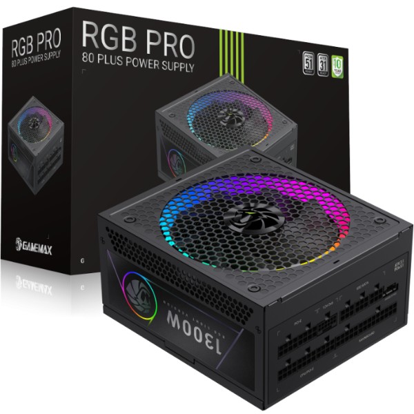 Фото - Блок живлення для ПК Gamemax RGB PRO 1300P
