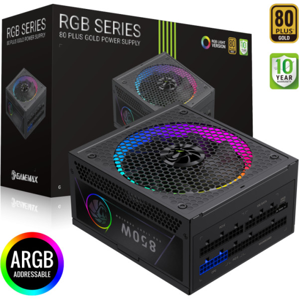 Фото - Блок живлення для ПК Gamemax RGB 850G