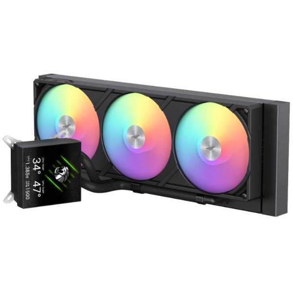 Фото - Процесорний кулер Gamemax GLACIER 360 LCD BK