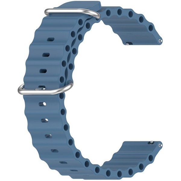 Фото - Ремінець для смарт-годинника BeCover Wave Style (20mm) for Samsung Galaxy Watch Active/Active 2 (40/44mm) / Gear S2/S2 Classic / Gear Sport Blue (714155)
