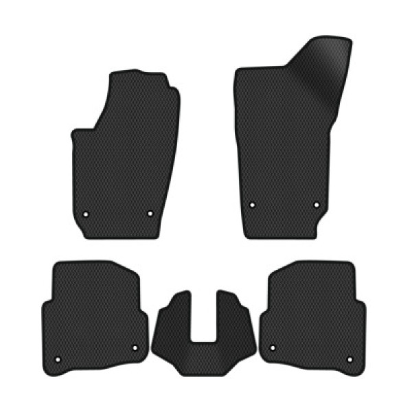 Фото - Килимки ворсові в салон авто EVAtech Premium для Volkswagen Polo (IV) 3-doors 2001-2009 4 покоління Htb EU чорний кант (VW12025CBK5TL8VPB)