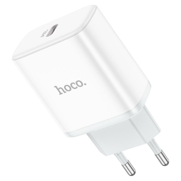 Фото - Сетевое зарядное устройство HOCO C104A Stage single port PD20W charger White (6931474782892)