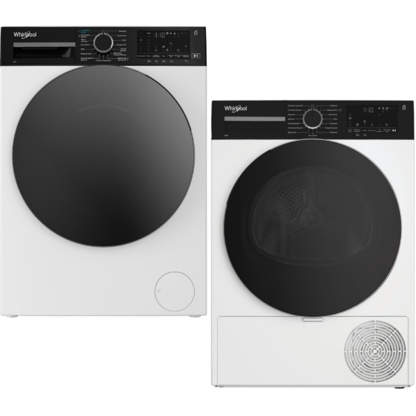 Фото - Комплект техніки Whirlpool Пральна машина з фронтальним завантаженням + Сушильна машина Whirlpool WAM 81WB UA + WPS 8 WBS UA