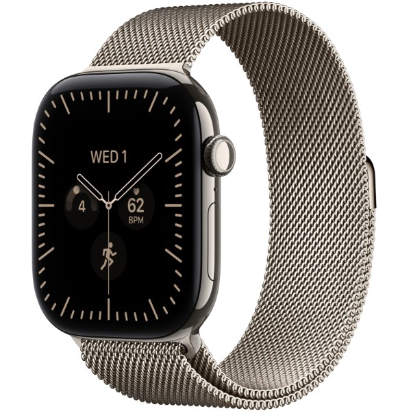 Фото - Смарт-часы Apple Watch Series 12 GPS + eSIM 46mm Natural Titanium Case with Natural Milanese Loop - S/M