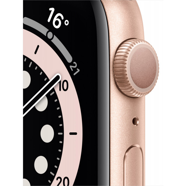 Фото - Смарт-годинник Apple Watch Series 6 44mm Gold Aluminium Case with Pink Sand Sport Band