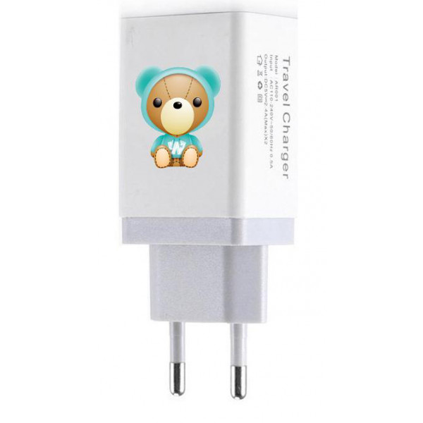 Фото - Мережевий зарядний пристрій XOKO WC-220 WanderBear 2 в 1 + кабель Lighnitng