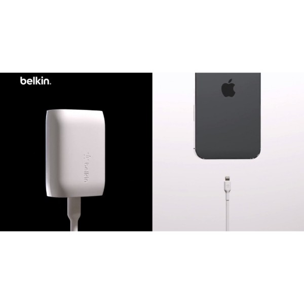 Фото - Сетевое зарядное устройство Belkin Home Charger 30W PD PPS USB-С (WCA005VFWH)
