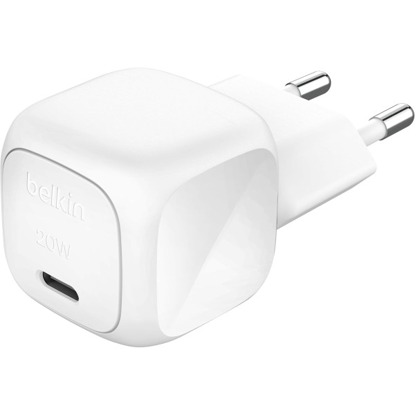 Фото - Мережевий зарядний пристрій Belkin 20Вт USB-C PD PPS White (WCA009KQWH)